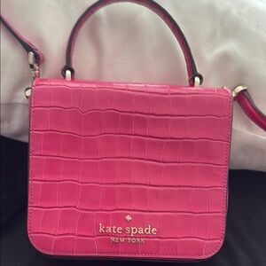 Kate Spade Pink Croc-Embossed Women's Bag
